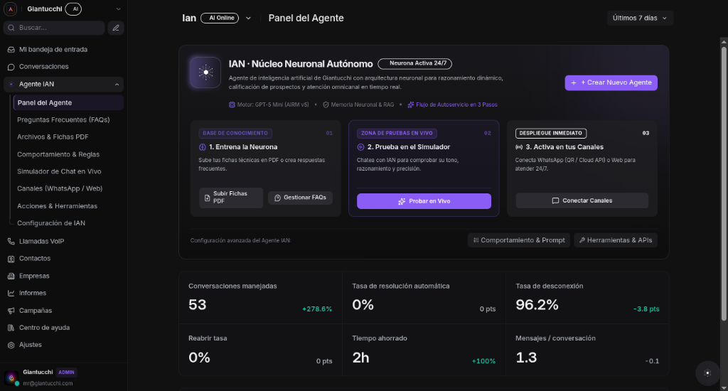 Implementación Agente IA Omnicanal